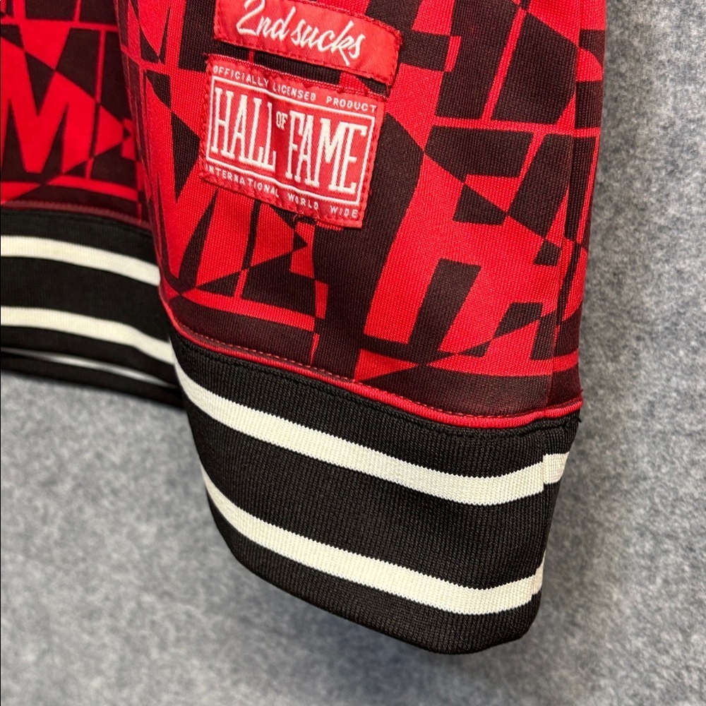 Ball Of Fame 2nd Sucks Fame Red Black White Maroon Jersey Shirt M — image 5 of 8